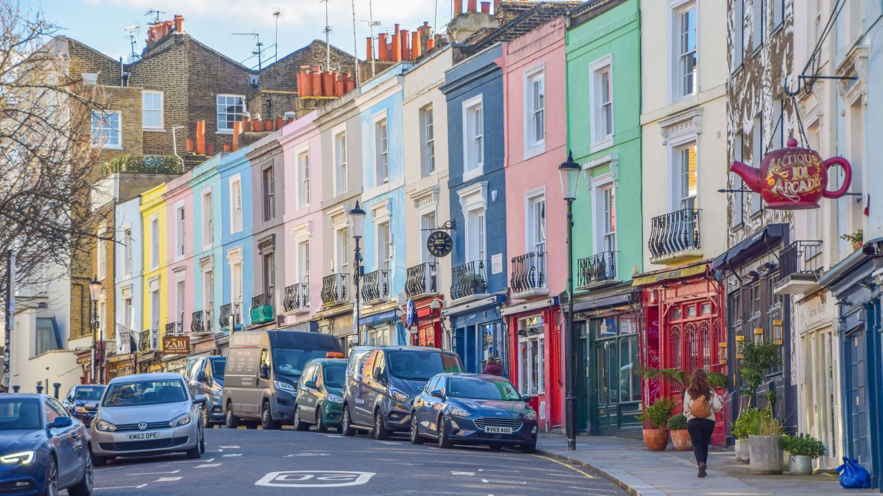 A quiet Portobello Road in Notting Hill, London.
The UK will start easing the lockdown restrictions in March, with several stages set to be implemented over the next few months. (Photo by Vuk Valcic / SOPA Images/Sipa USA)