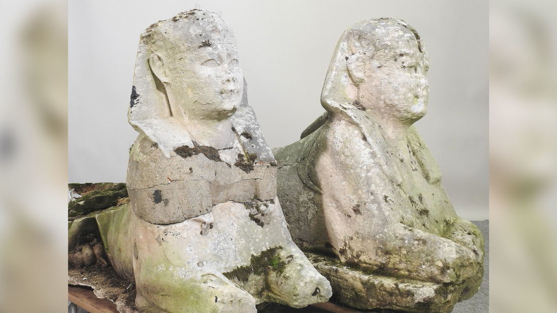 The statues had been stood in the garden until last month.