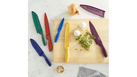 Cuisinart 12-piece color knife set with blade protectors