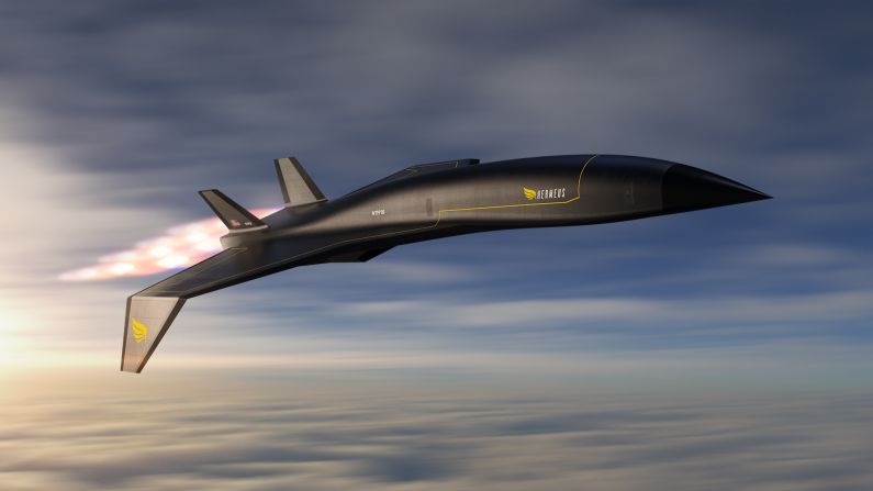 <strong>Hypersonic travel: </strong>Hermeus is an American startup building a hypersonic passenger plane that could travel from NYC to London in just 90 minutes (artist's impression).
