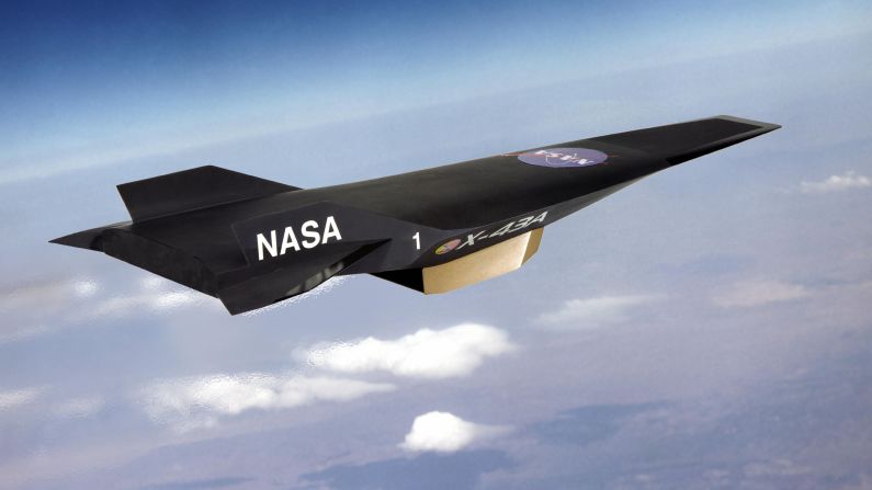 <strong>Record breaker: </strong>An artist's impression of the NASA X-43, which holds the world airspeed record for an aircraft powered by an air-breathing engine.