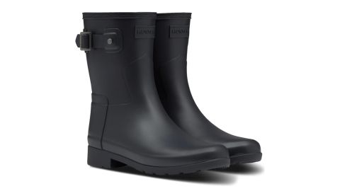 Hunter Refined Short Waterproof Rain Boot in Black or Delta