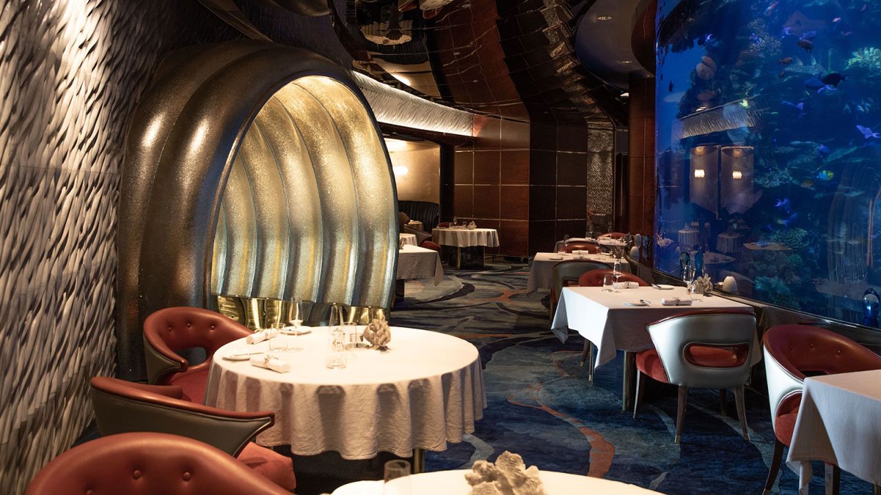 <strong>Aquariums:</strong> Among the opulent delights at the hotel are a set of twin aquariums. 