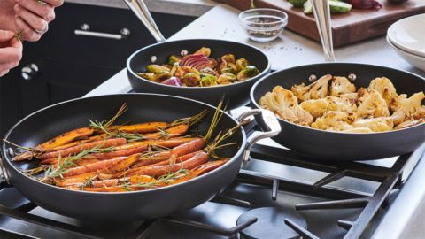 All-Clad HA1 Nonstick Set of 3 Skillets
