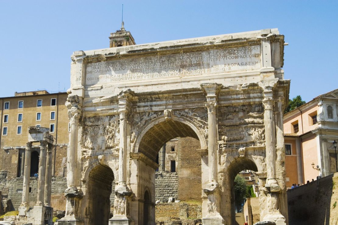 The Arch of Septimius Severus in Rome is being fortified with billions of bacteria that have been fed enzymes in order to calcify.