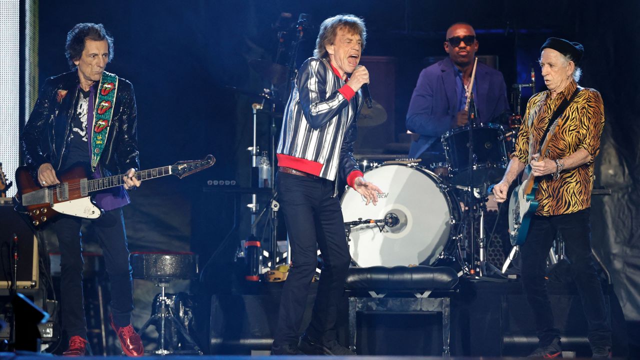 Mick Jagger performing with the Rolling Stones in 2021.