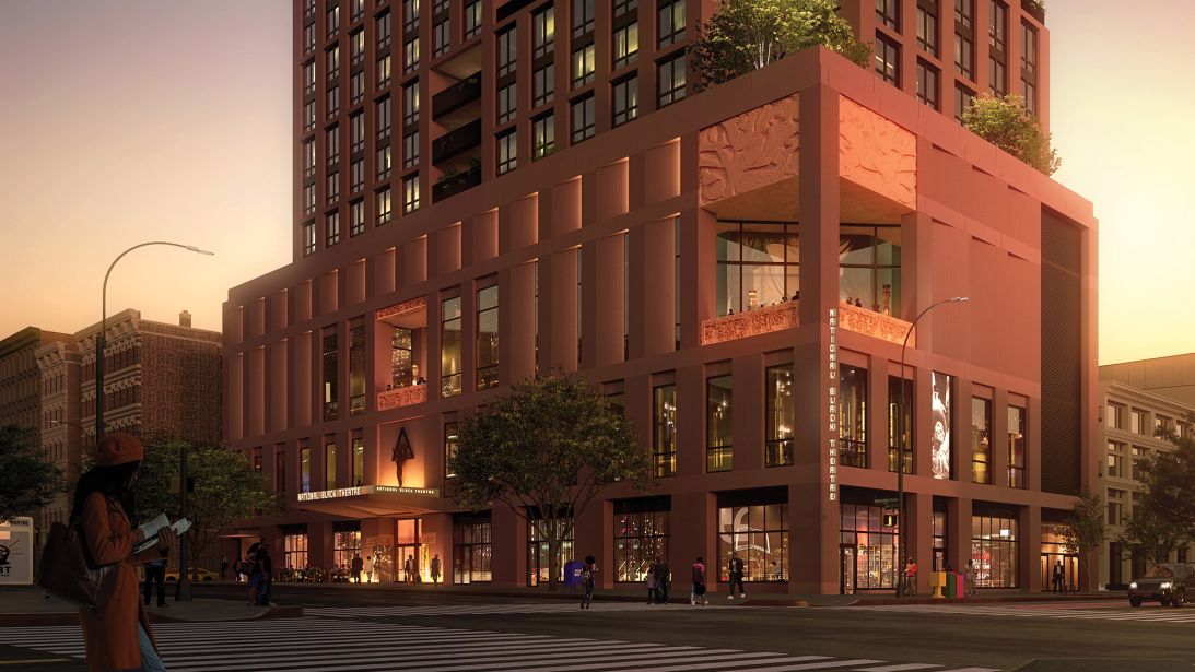 The residential building Ray Harlem will house the new National Black Theatre on its lower floors. Escobedo's design is a collaborative and community-focused project that will usher in a new chapter for the groundbreaking performance space.