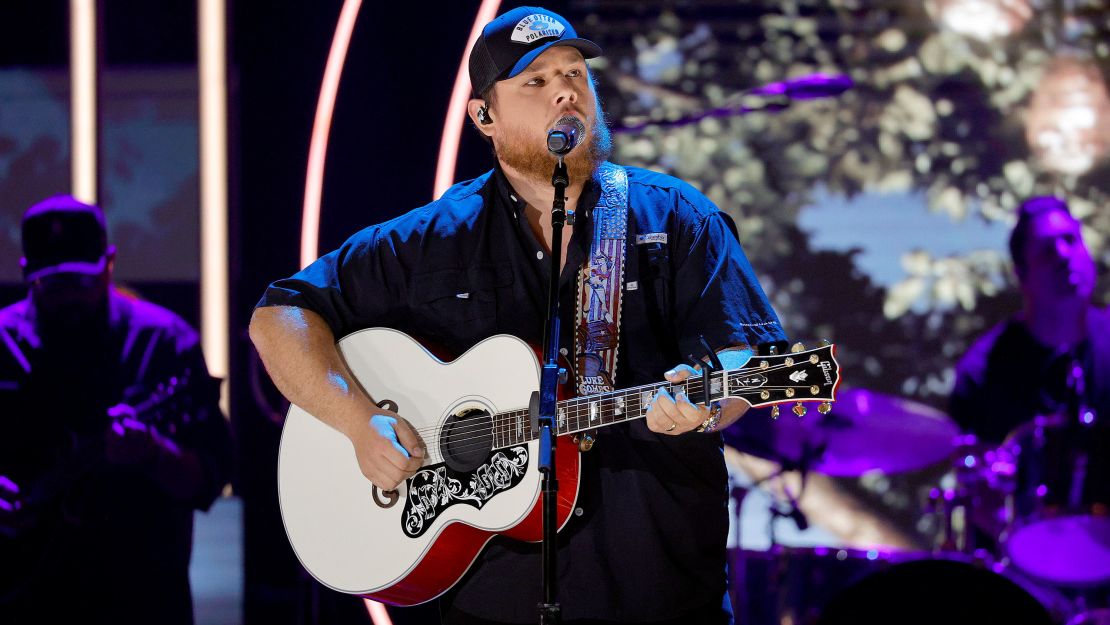 Luke Combs performs during the 2021 CMT Artist of the Year on October 13, 2021, in Nashville, Tennessee. 
