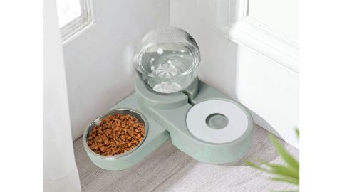 Petfun Double Dog Cat Bowls Set Automatic Water Dispenser & Feeder Bowl