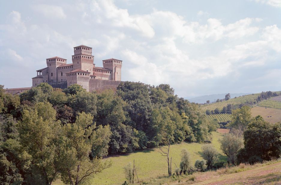 The 15-16th century fortress of Torrechiara in Italy originally housed nobility, with galleries added to the structure a century after it was built. 
