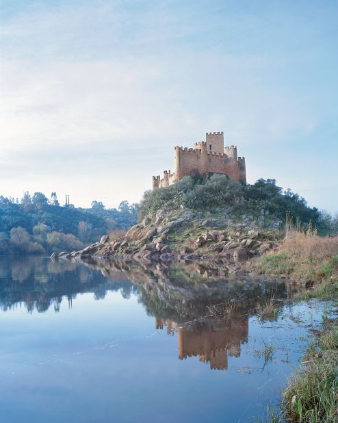 The Romanesque castle of Almourol in Portugal belonged to the order of the Templars, who were very active in bringing Christianity to the Iberian Peninsula. 