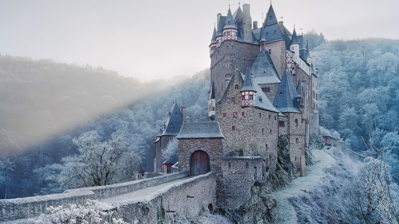 Built on an oval base like a cruise ship, Burg Eltz sailed through history, juxtaposing Renaissance with Gothic as it was enlarged and adapted by the multiple branches of the same family who lived there. Germany, Rhineland-Palatinate, 12th--16th century. Courtesy of TASCHEN.