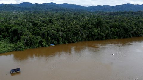 A gold dredge is seen at the banks of Uraricoera River in the heart of the Amazon rainforest, in Roraima state, Brazil April 15, 2016.