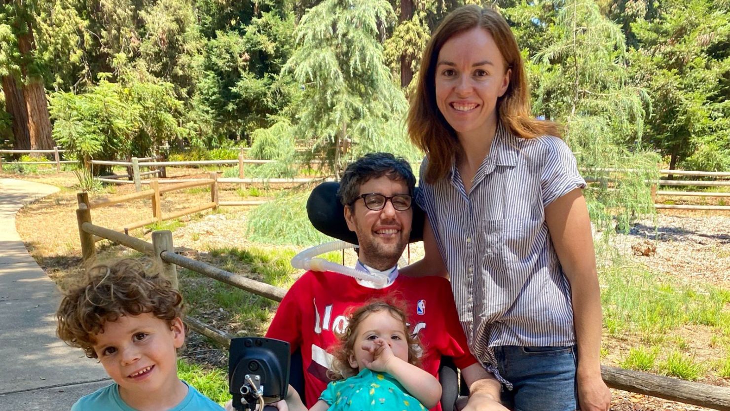 Rachael Scarborough King, with her husband, Ady Barkan, and their two children. 