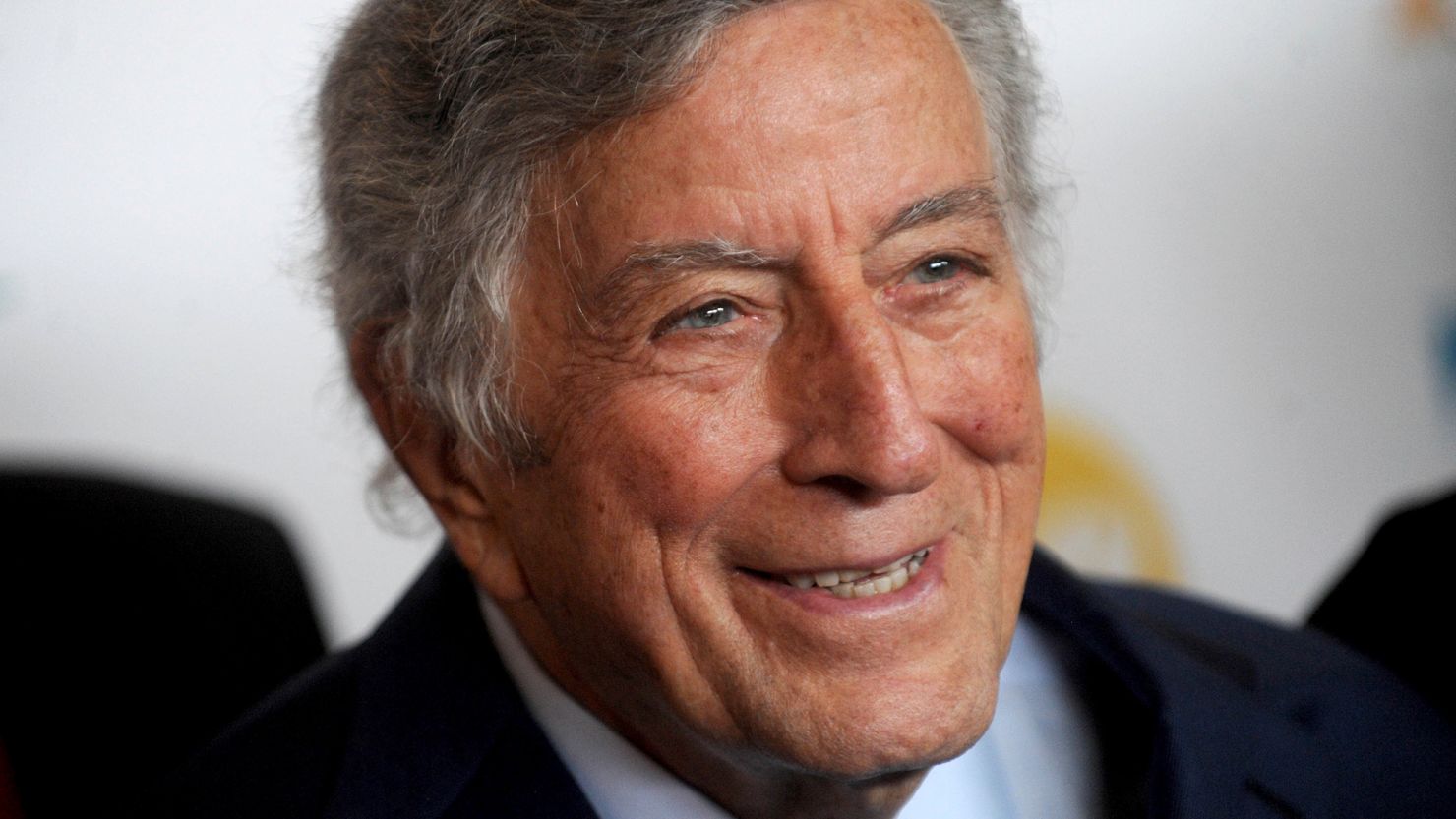 Tony Bennett arrives for his 90th birthday celebration held in 2016 at The Rainbow Room in New York City.