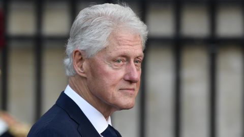 Former US President Bill Clinton arrives to attend a church service for former French President Jacques Chirac at the Saint-Sulpice church in Paris on September 30, 2019.
