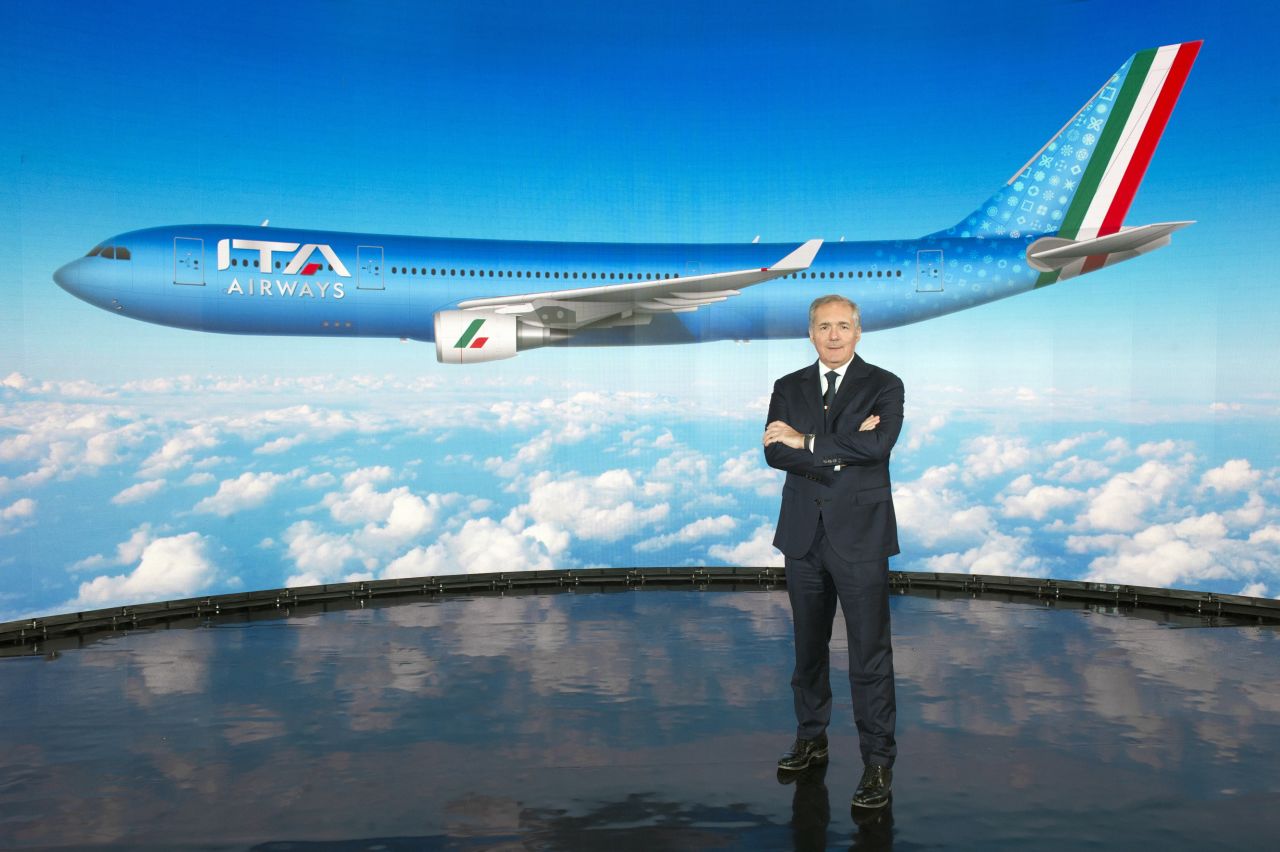 Alfredo Altavilla, president of ITA Airways, at the airline launch.