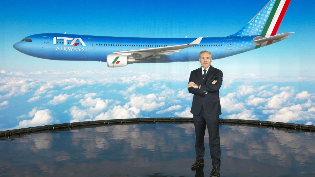 Alfredo Altavilla, president of ITA Airways, at the airline launch.