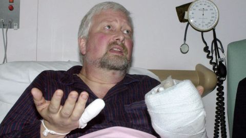 Nigel Jones, speaking from his hospital bed on January 30, 2000, following a sword attack in his constituency offices