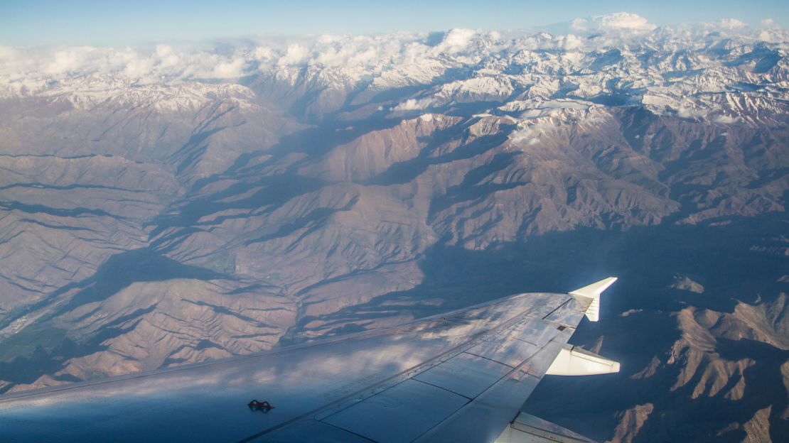 Flying into Santiago gives you top notch views of the Andes.