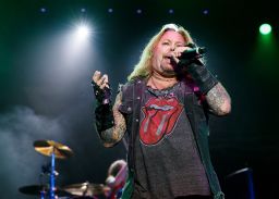 Vince Neil performs on stage at a 2019 concert in Vancouver, Canada. 