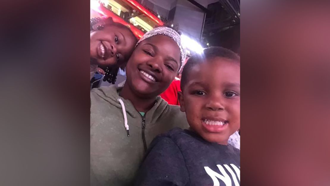 Marrisha Kindred Jenkins with her children.