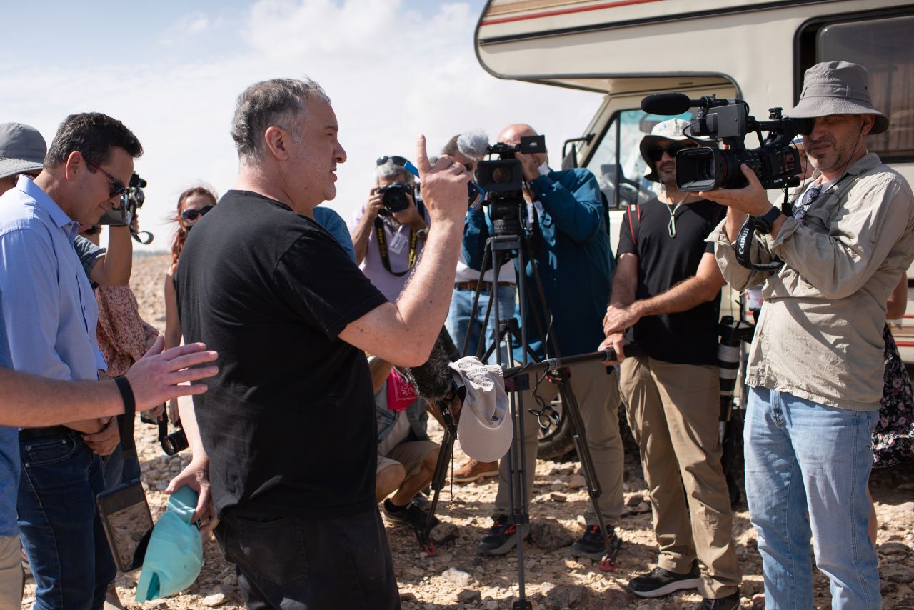 Tunick pictured on location in Israel.