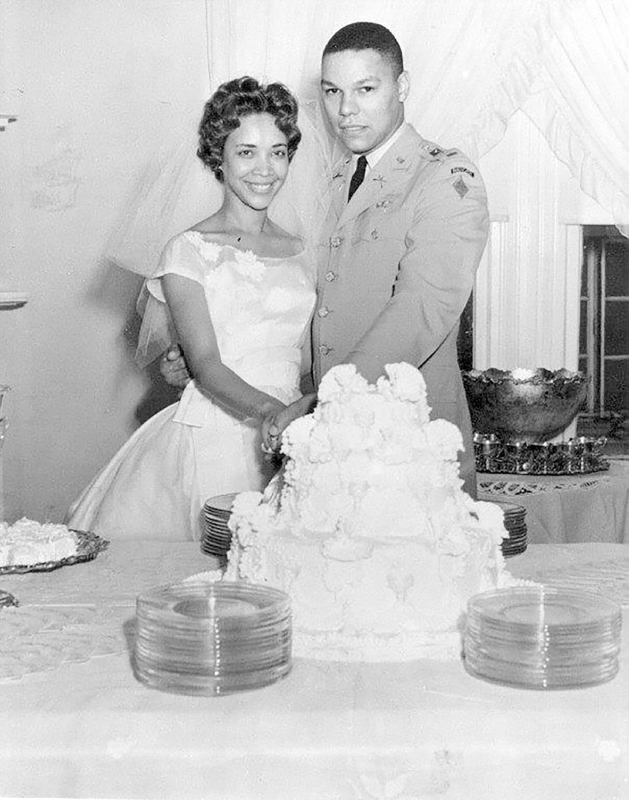 Powell married his wife, Alma, in 1962, He joined the US Army in 1958 and served two tours of duty in South Vietnam.