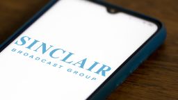 Sinclair Broadcast Group logo seen displayed on a smartphone. 