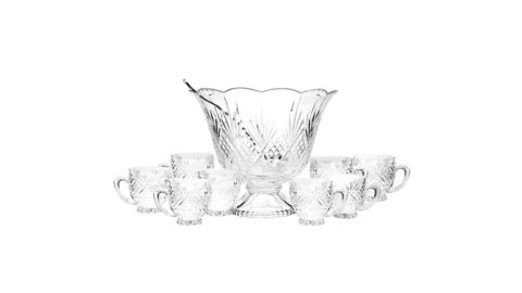 Godinger Silver Art Co Dublin 9-Piece Punch Bowl Set