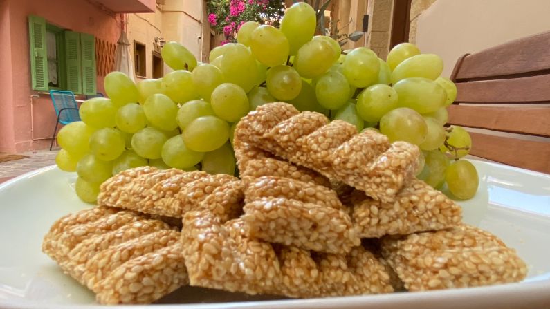 Called the "original energy bar," pasteli is a treasured Greek candy made for centuries from honey and sesame seeds. This protein-packed treat can also be made from crushed nuts and a bit of citrus peel.