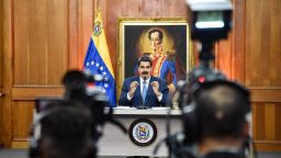 CARACAS, VENEZUELA - FEBRUARY 14: President of Venezuela Nicolas Maduro speaks during a press conference at Miraflores Palace on February 14, 2020 in Caracas, Venezuela. (Photo by Carolina Cabral/Getty Images)