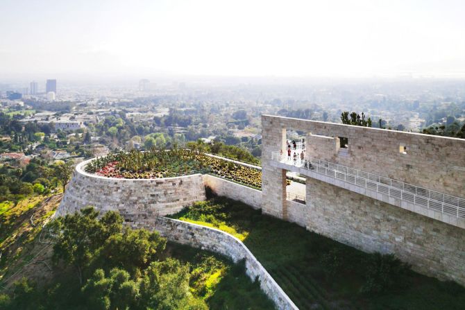 Chen Guanhong's photo of the gardens at the Getty Museum, Los Angeles, was nominated in a mobile category themed this year as "greening the city."
