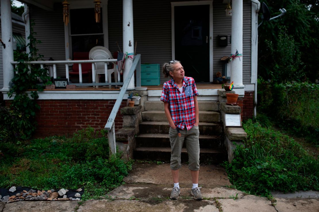 Chase outside of her home in Charleston.