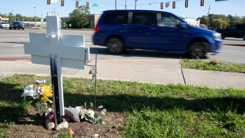 A memorial for Shelby Smith was recently renovated by police officers in Indianapolis. 