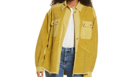 Thread & Supply Frayed Corduroy Shirt Jacket