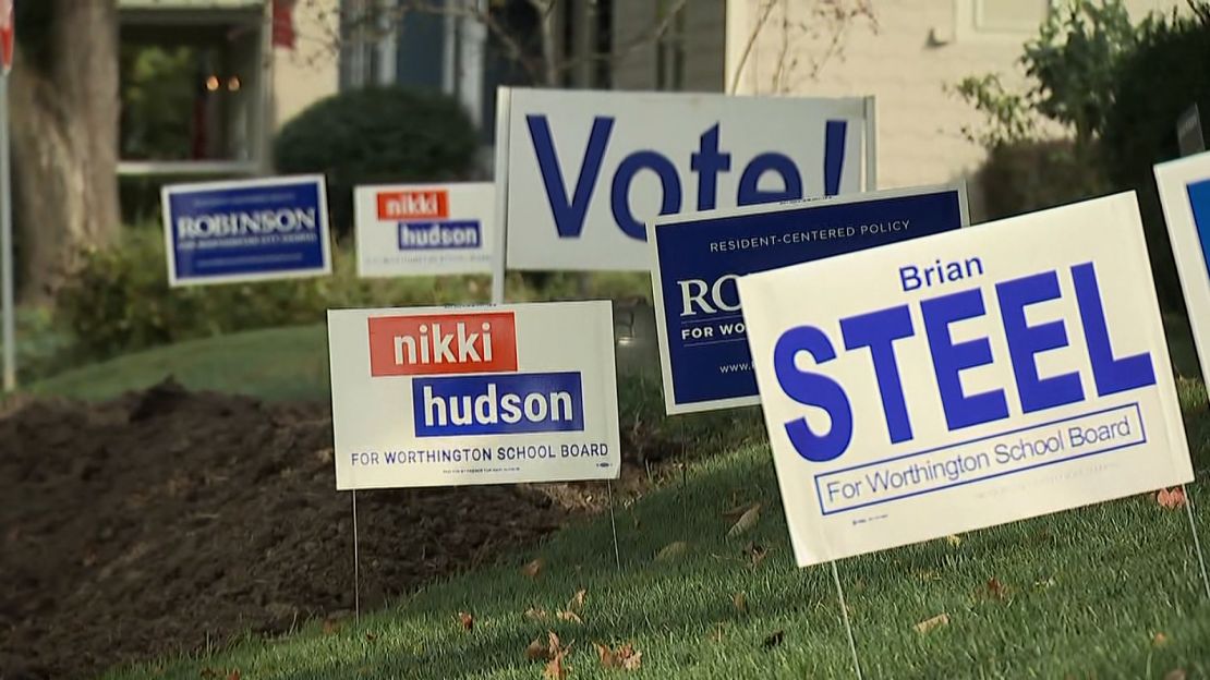 The forests of signs around Worthington seem out of place for what used to be a low-key, genteel school board election.