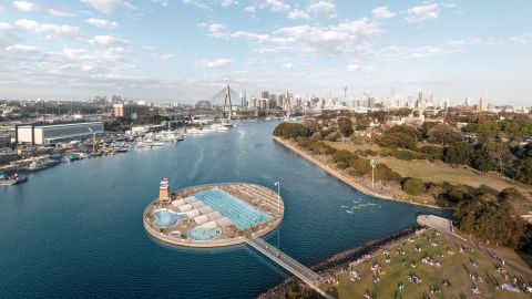 This imagined floating pool on the Glebe Foreshore speculative idea for further down the line.