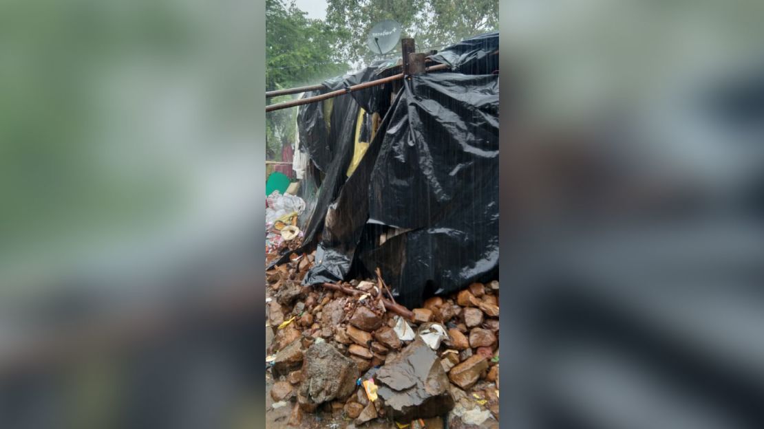 A home in the Ambedkar Nagar slum in Mumbai where Anish Yadav and his mother live.