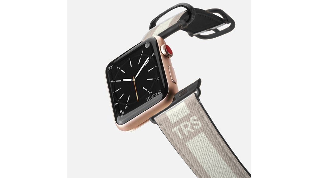 Casetify Saffiano Leather Initial Apple Watch Band