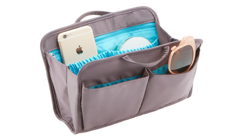 Travel Insert Organizer Compartment Handbag Tote Black Bag by Success.Store.
