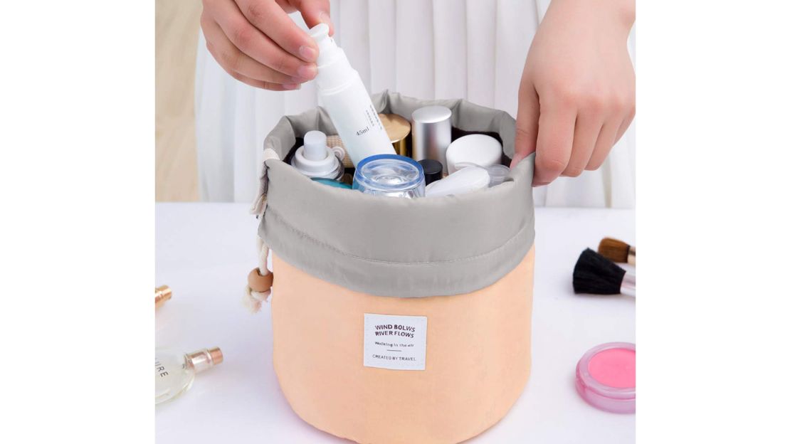 MONSTINA Travel Makeup Bag,Double Layer Toiletry Organizer Women