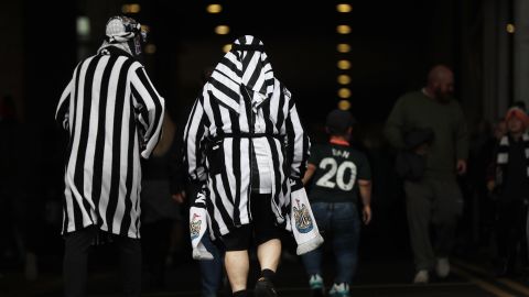 Newcastle United fans before the match against Tottenham Hotspur on October 17.
