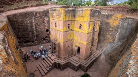 Lalibela, Ethiopia is famed for its gorgeous rock-hewn churches. 