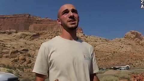 Brian Laundrie, shown during a police stop in Utah during his 2021 trip with Gabby Petito. 