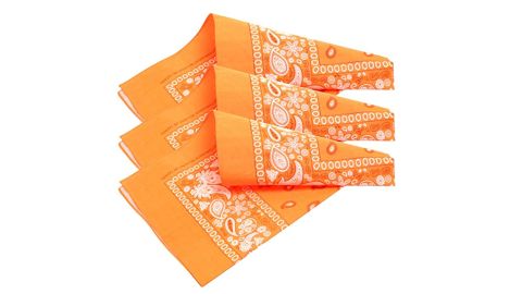 Paisley Orange Bandana, 3-Pack