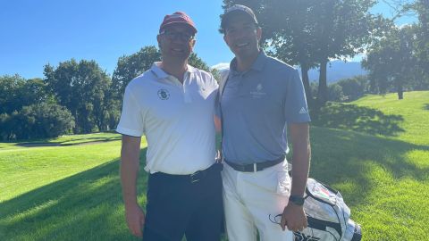 Federico Alba (left) with Francesco Scrofani, the owner of Il Picciolo Golf Club