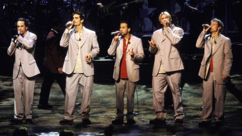 The Backstreet Boys perform a concert on May 11, 1999.