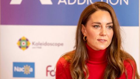 Kate spoke to families of recovered addicts at the launch.