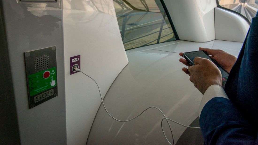 <strong>Power trip: </strong>Gold class travelers can charge up their mobile phones and tablets while in transit.